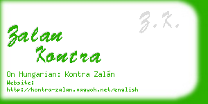 zalan kontra business card